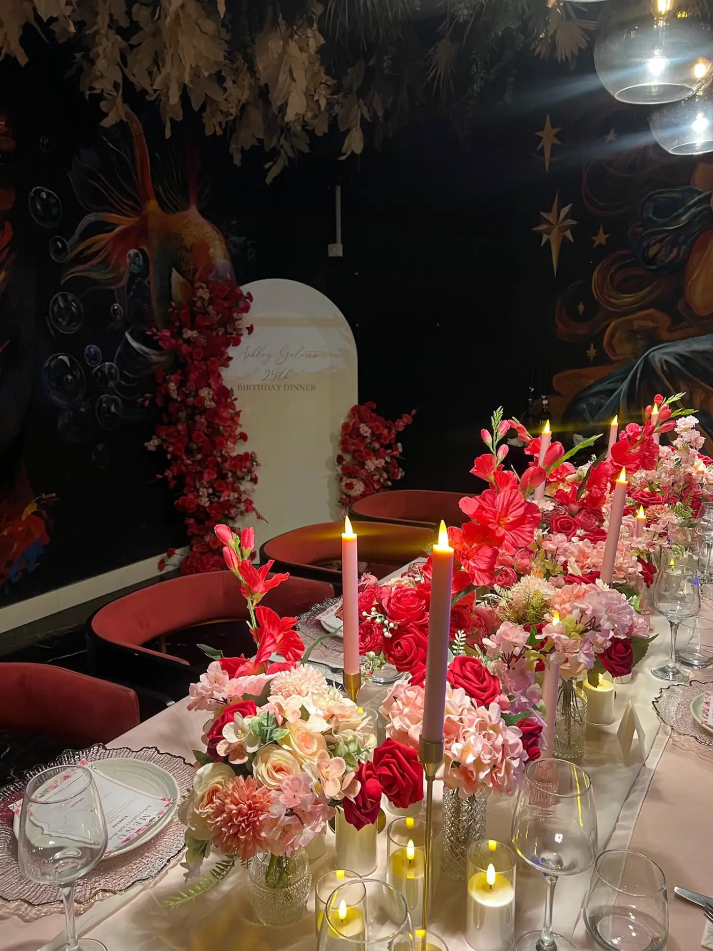 Personalised menu at each setting