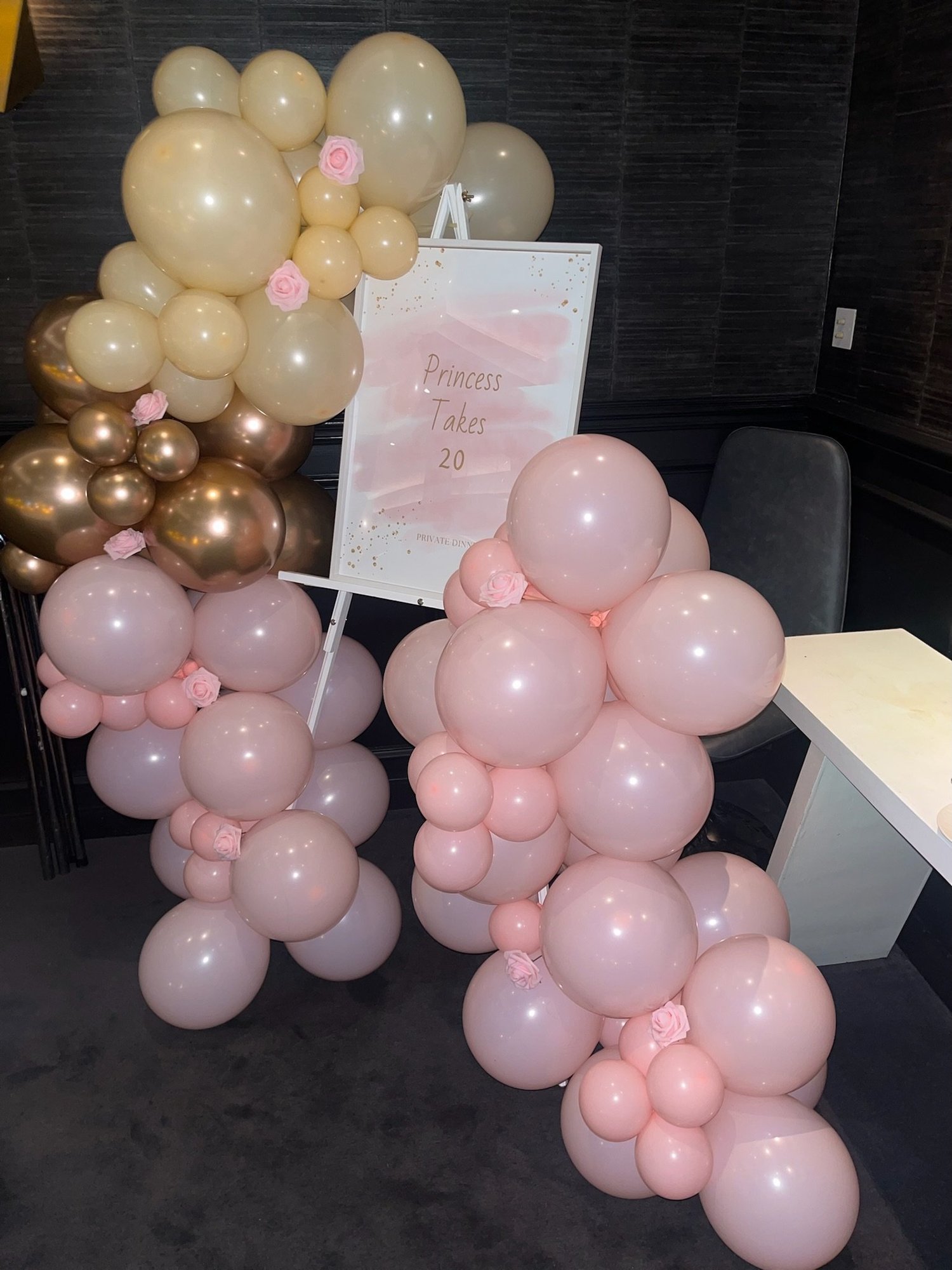 Pink & Nude Floral Private Dinner; event styling by Nylux Events Ltd