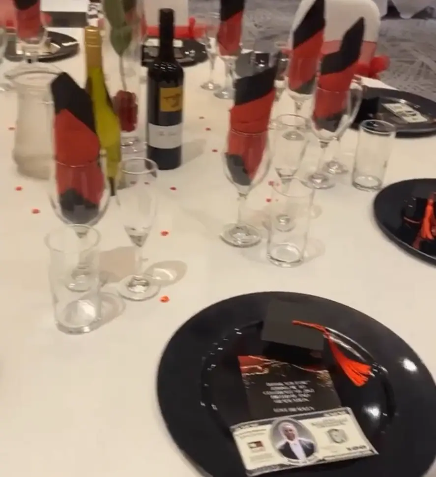 Poker table and champagne cart styling